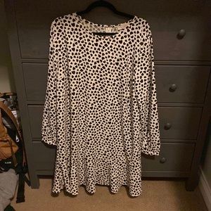 Loft b&w heart dress size XL